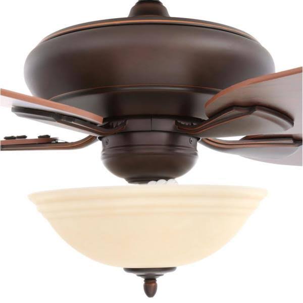 Hampton Bay Flowe 52 in. LED Indoor Mediterranean Bronze Ceiling Fan