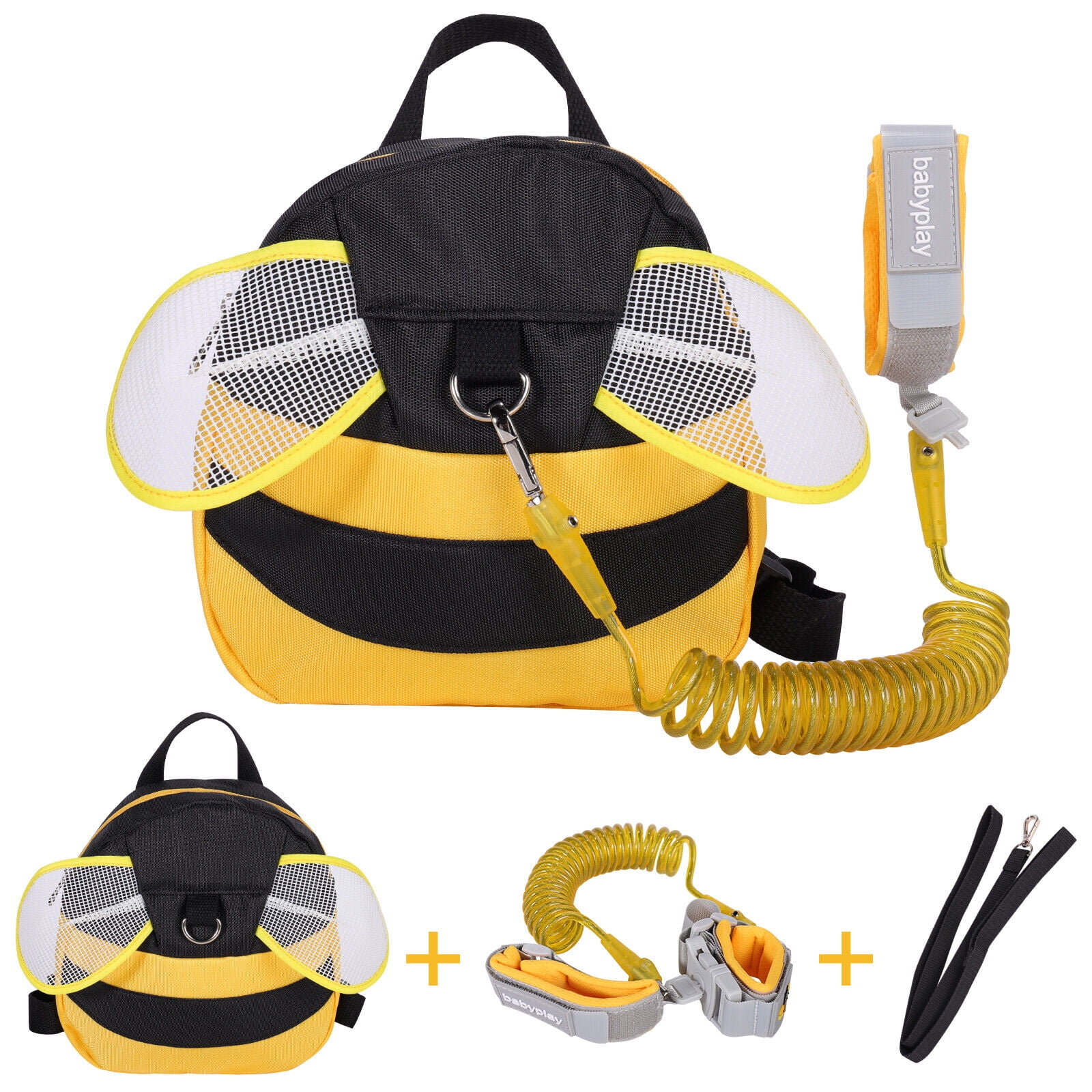 Toddler Baby Anti-Lost Backpack Walking Safety Belt Harness with Leash Bee Butterfly Dinosaur