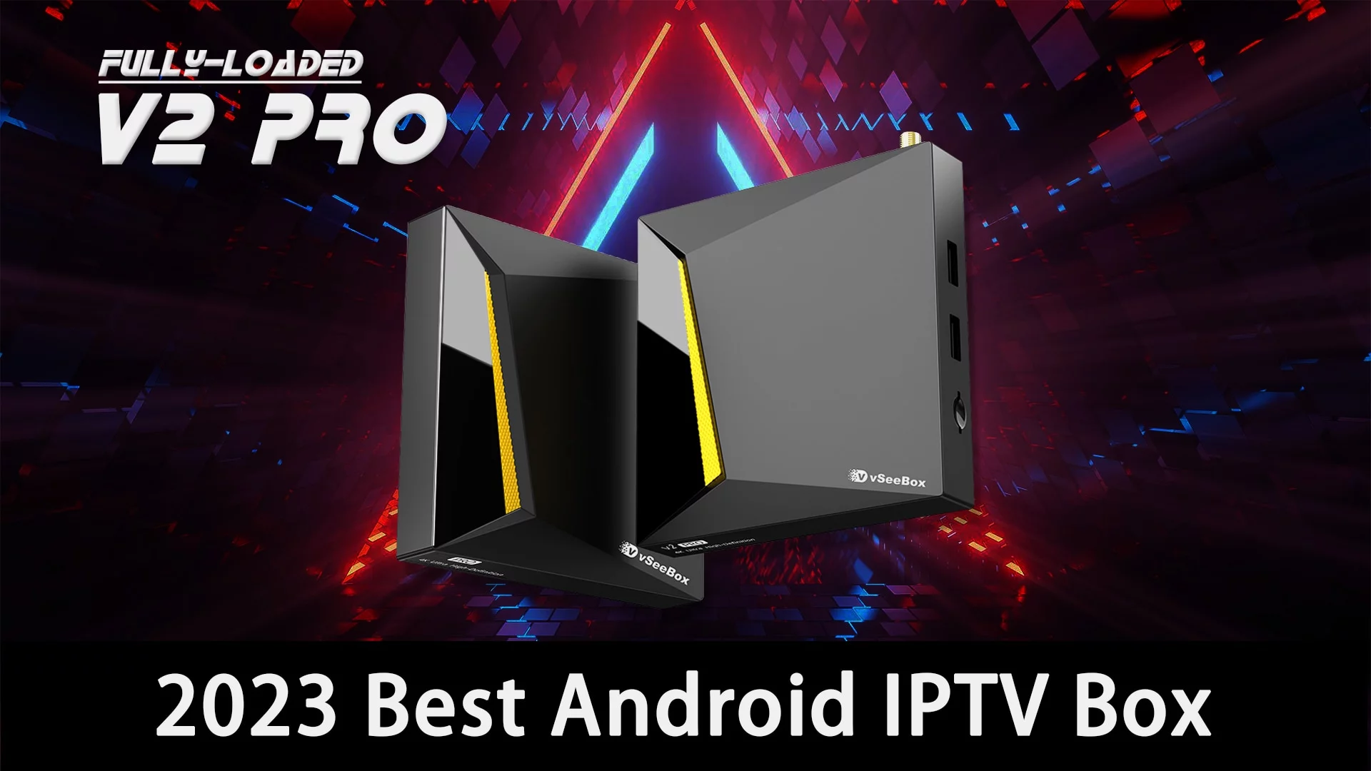 Latest vSeeBox V2 Pro Bundle with Voice Control Remote, 8K HDMI Cable, 64GB TF Card, 64GB USB Drive, WiFi Extender, Backlit Keyboard, Detailed Setup Guide - Android 10, 4GB RAM, 32GB Storage