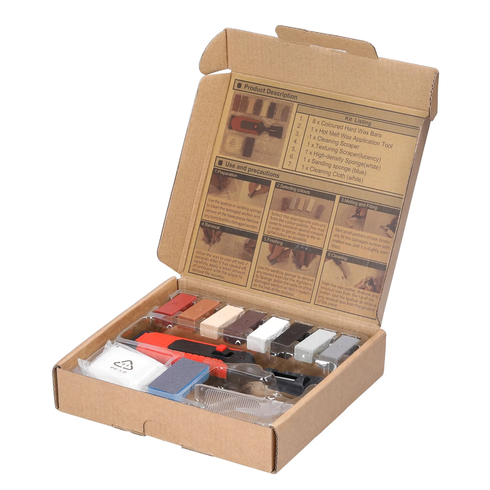 Docooler Ceramic Tile Repairing Tool Set Multifunction DIY Repairing Tool Set Household Home Tools Convenient Labor Saving Time Saving Scratch Repairing Crack Fill Tile Surface Repairing Tool