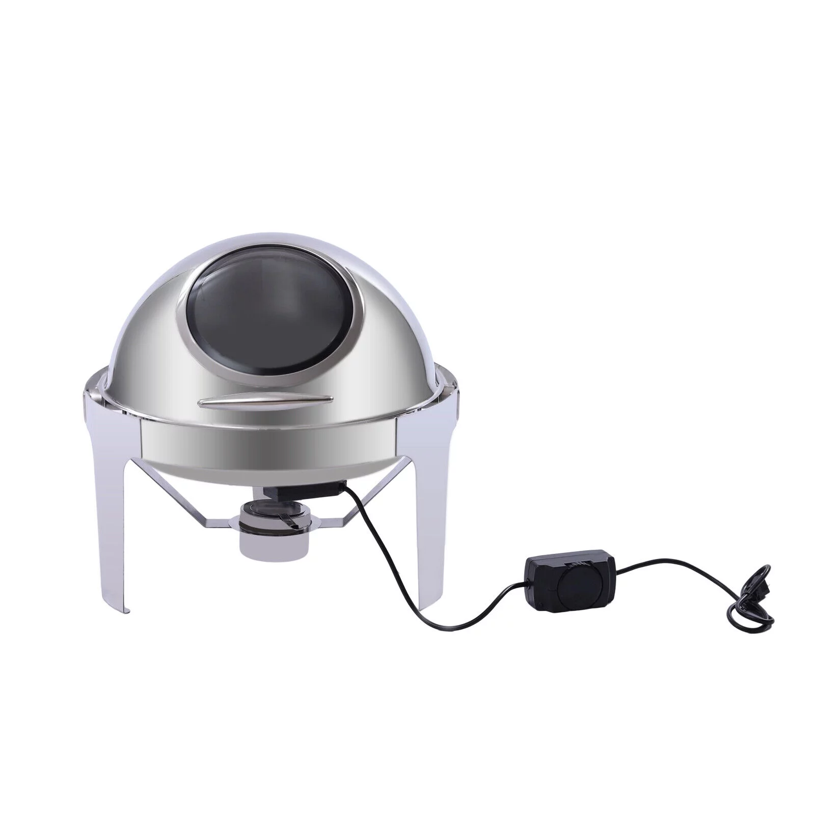 Silver 6.3-Quart Premium Food Warmer Chafing Dish Gourmet Buffet Catering Stainless 400W