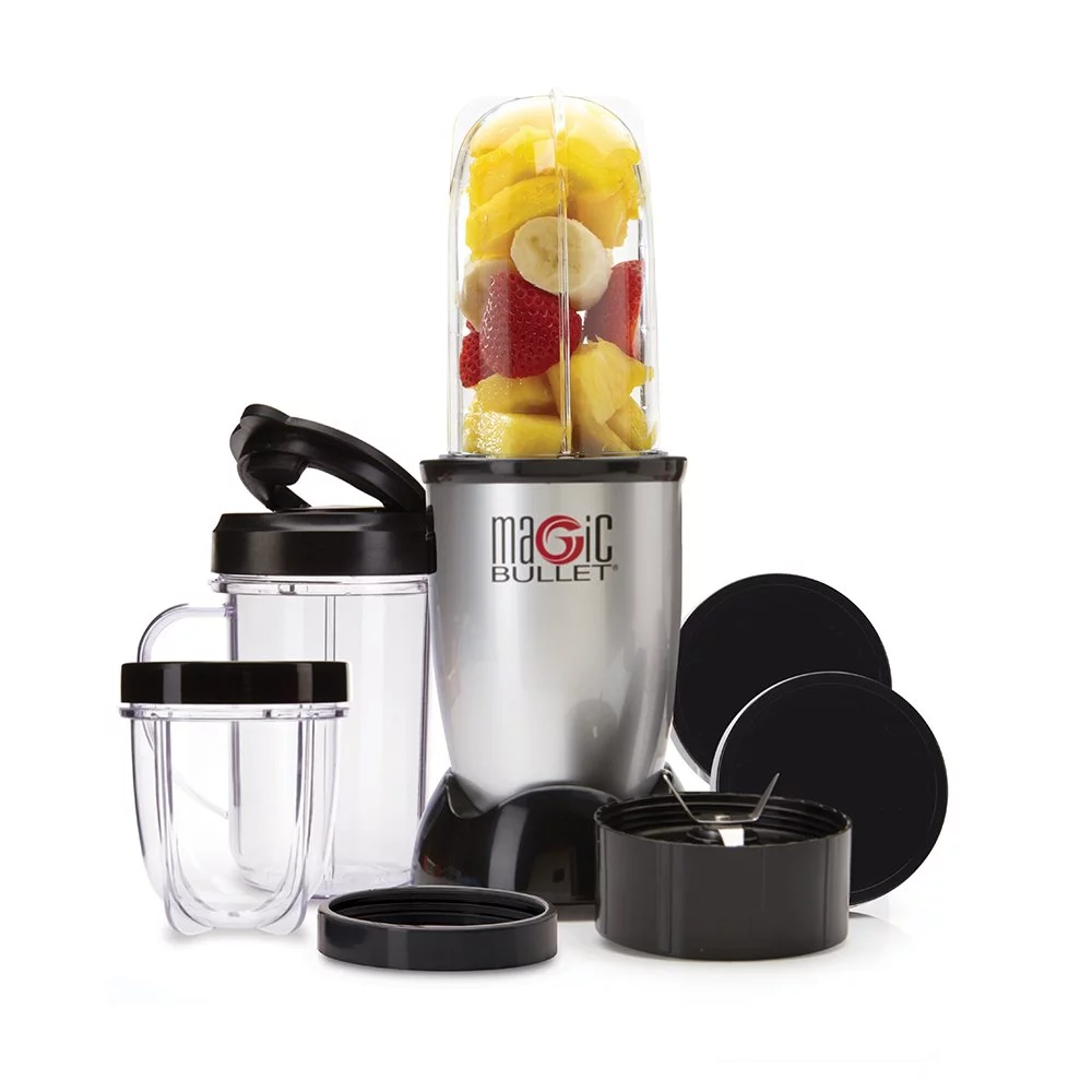 Magic Bullet Blender, Small, Silver, 11 Piece Set