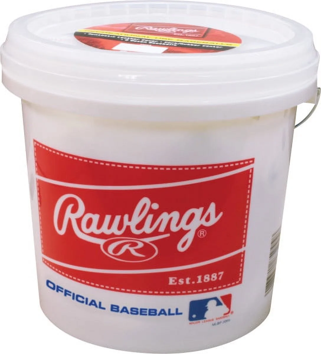 (24 Pack) Rawlings Bucket of Official League Recreational Grade OLB3 Baseballs