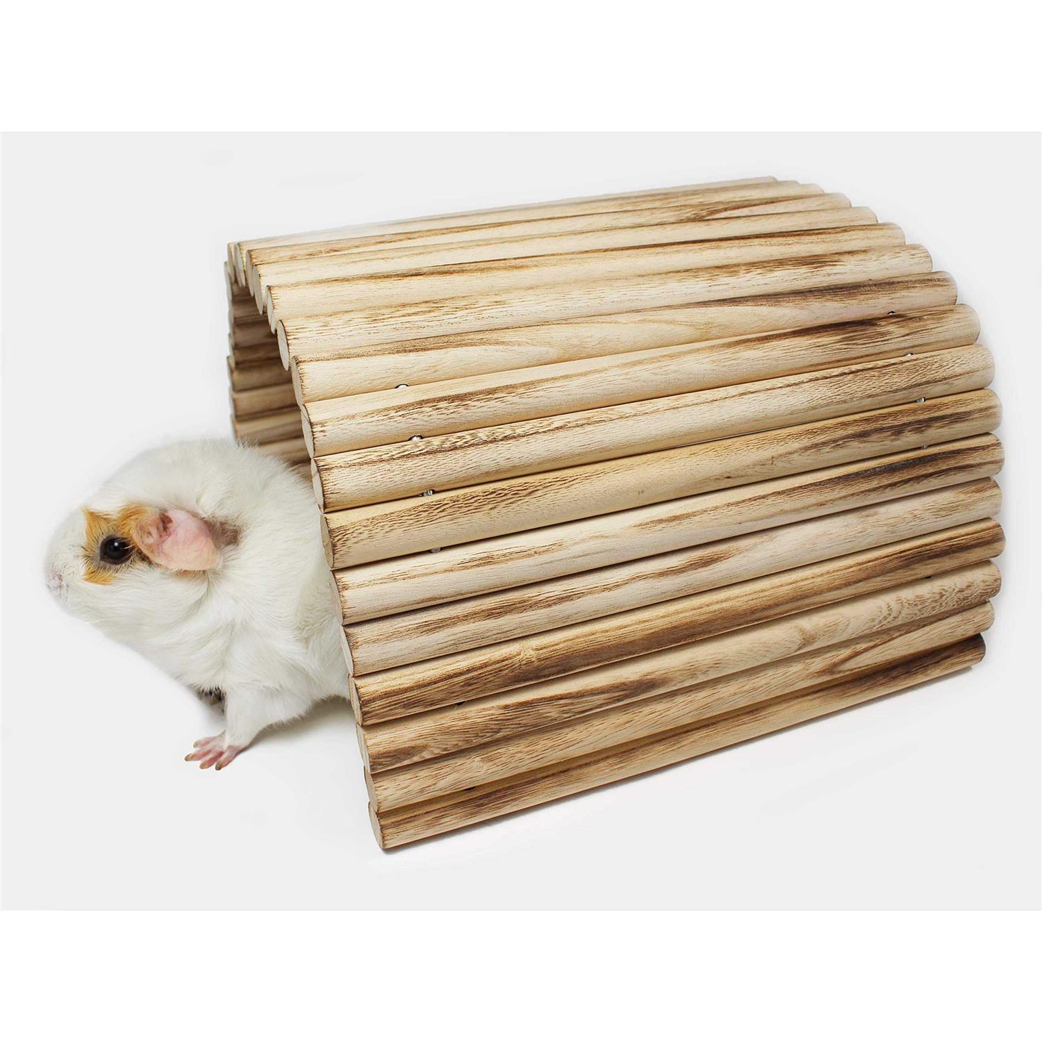 Pulse Brands Flexible Wood Hideout Extra Large House Tunnel Ramp - Pet Supplies online store