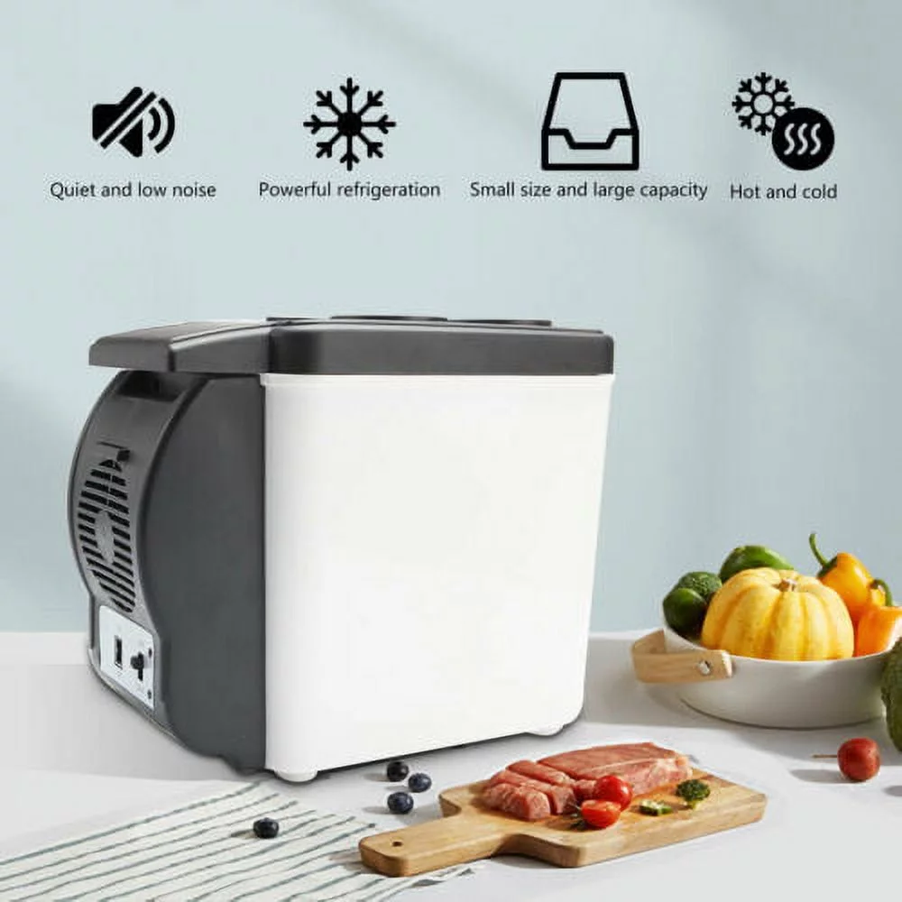 Portable Car Cooler Mini Fridge Warmer Truck Electric Refrigerator 6 Liter 38W