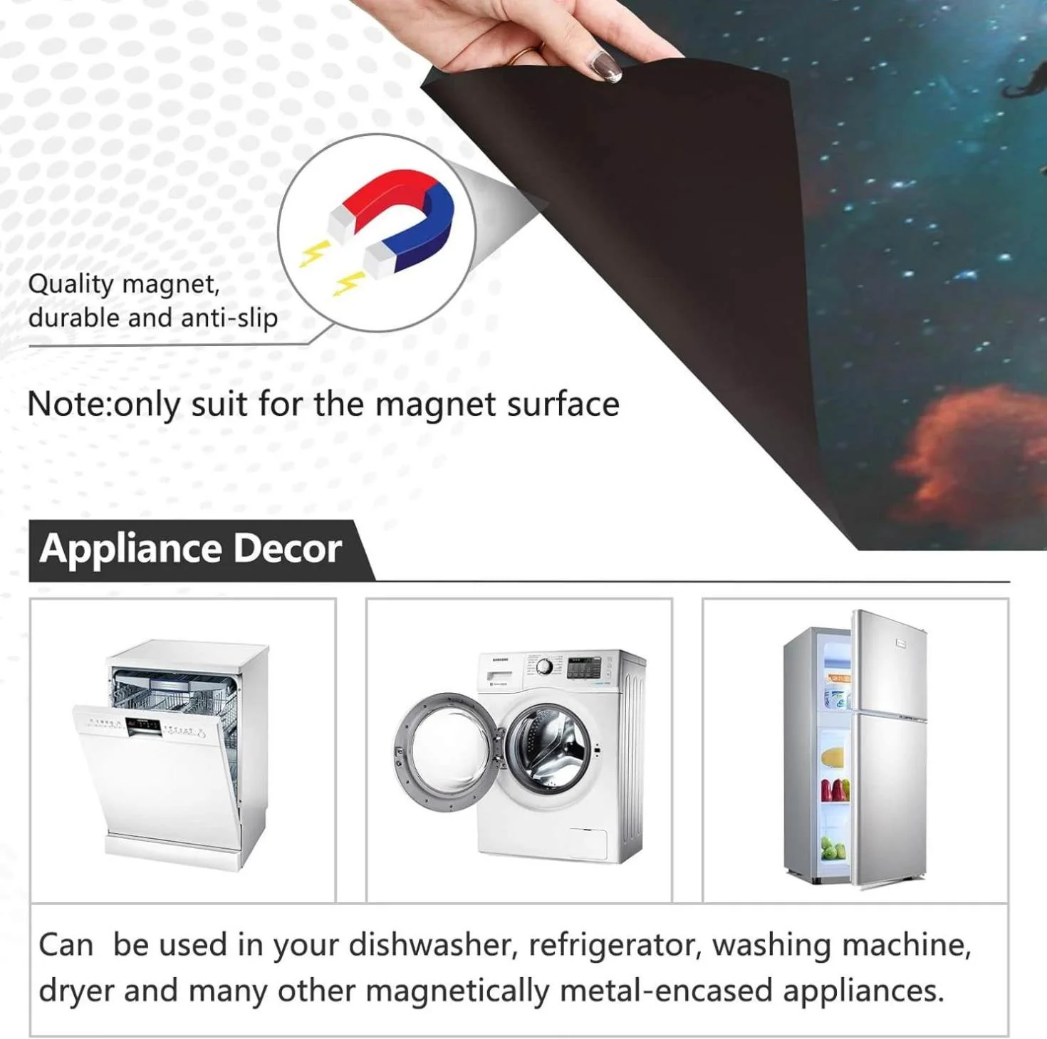 Coolnut Halloween Witch Castle Dishwasher Magnet Cover,Reusable Fridge Panel Decal with Magnetic Stickers for Kitchen Appliance Home Decor, 23