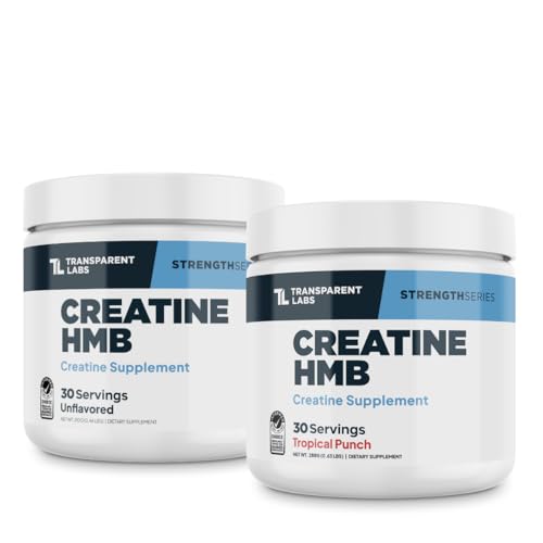 Transparent Labs Creatine HMB (30 Servings, Tropical Punch) & Creatine HMB (30 Servings, Unflavored)