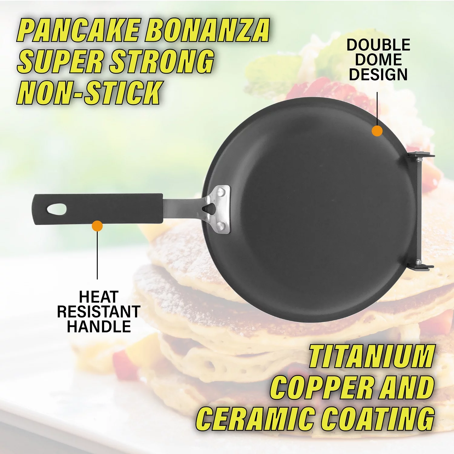 Gotham Steel Pancake Pan Double Pan Nonstick Flip Pan Frying Pan for Fluffy Pancakes, Omelets & More