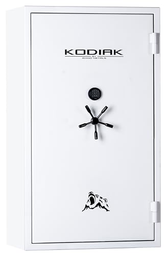 Kodiak Home Gun Safe for Rifles & Pistols | KGX5933G by Rhino Metals with New SafeX Security System | 41 Long Guns & 6 Handguns | 60 Minute Fire Protection | Gloss Gray Finish | 536lbs