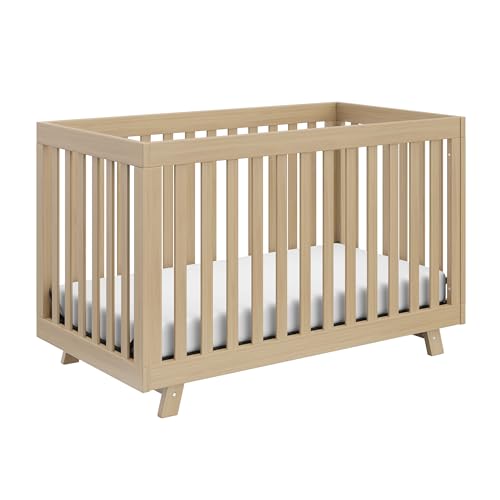Storkcraft Beckett Convertible Crib (Driftwood) – Converts from Baby Crib to Toddler Bed and Daybed, Fits Standard Full-Size Crib Mattress, Adjustable Mattress Support Base