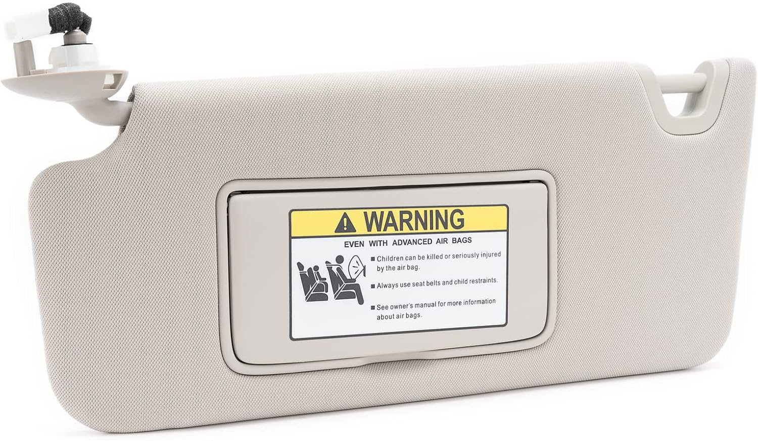 WEILEITE Left Driver Side Sun Visor Compatible with Honda Accord 2008 2009 2010 2011 Replaces 83280-TA5-A51ZA 83280TA5A51ZA(Gray) Pack of 2