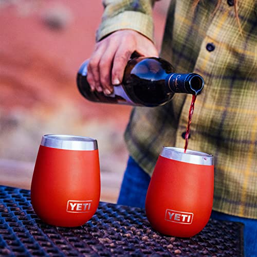 YETI Rambler 10 oz Wine Tumbler, Vacuum Insulated, Stainless Steel with MagSlider Lid, Navy