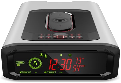 VAULTEK DS5i Smart Station™ Biometric Smart Safe with Dual Wireless Phone Charger + Auto Open Drawer + Bluetooth Safe Management (Covert Black)