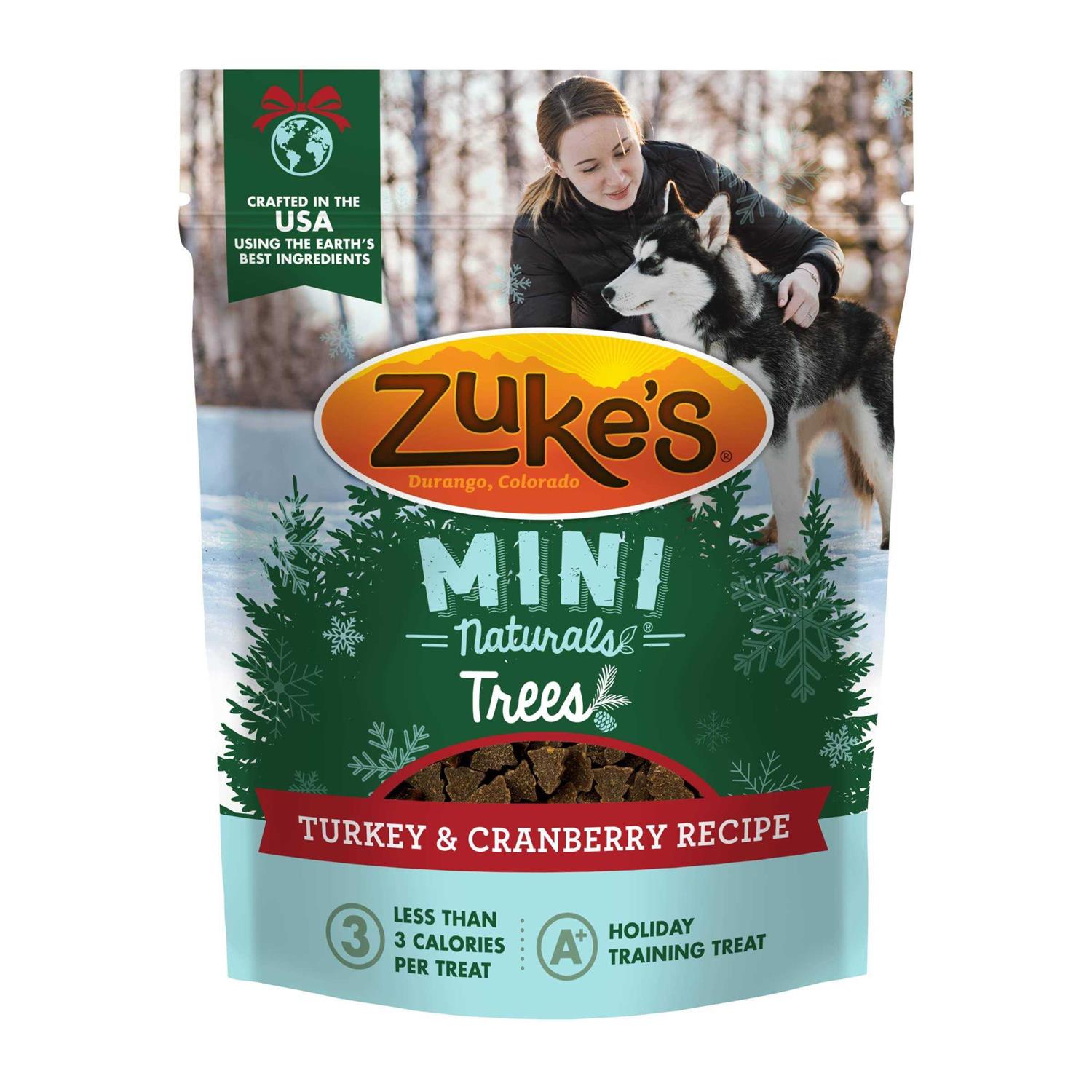 Zuke's Mini Naturals Trees Turkey & Cranberry Dog Treats - Pet Supplies online store