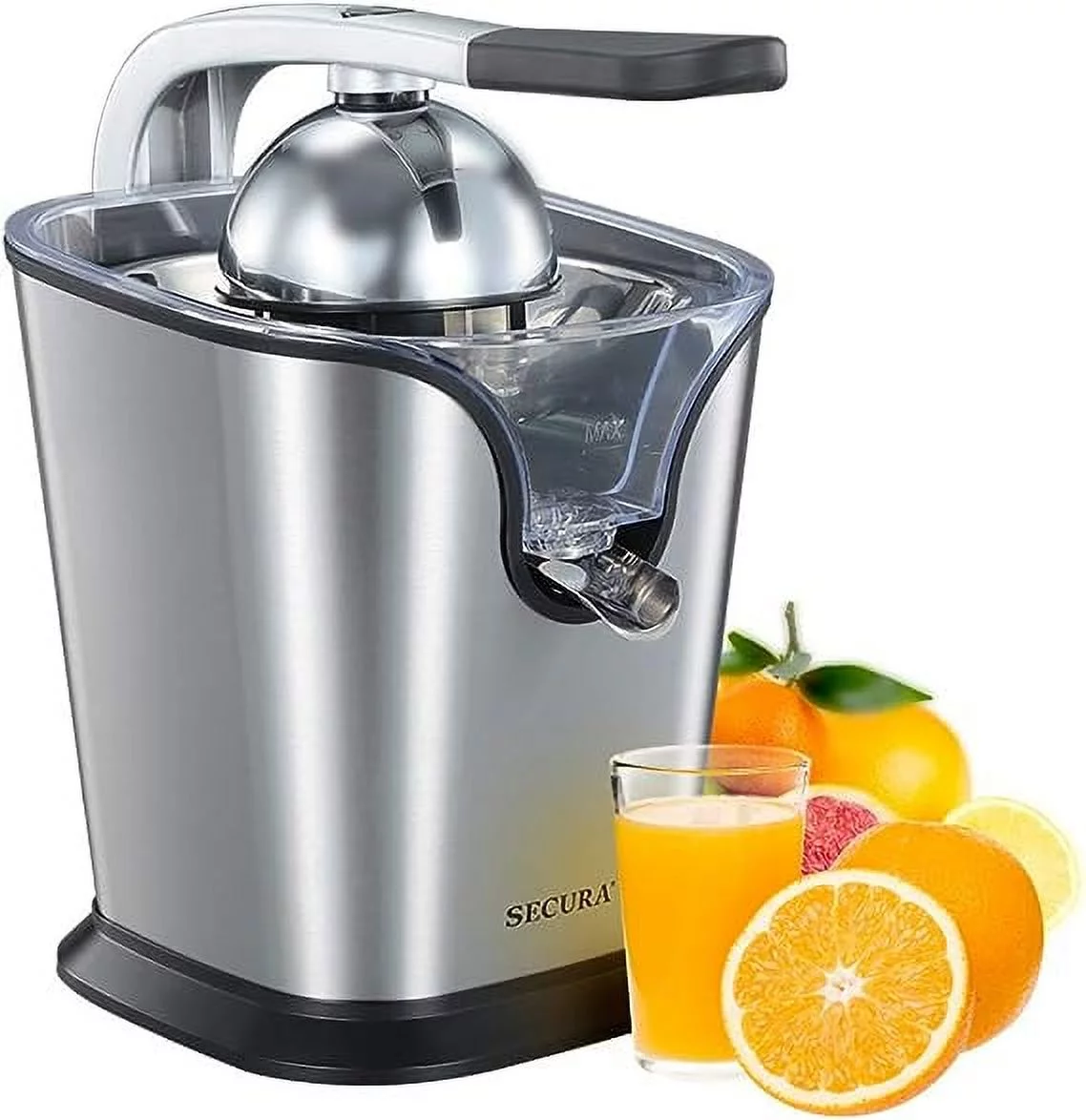 Open Box Secura Upgrade Electric Citrus Juicer Press 160-Watt GS-405Y - Stainless Steel