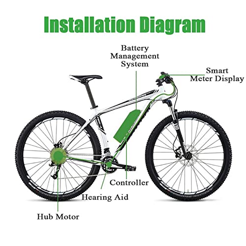 Electric Bike Conversion Kit Rear Wheel Electric Bicycle Motor Conversion Kit E-Bike Cycling Hub,27.5in-48v#1500w