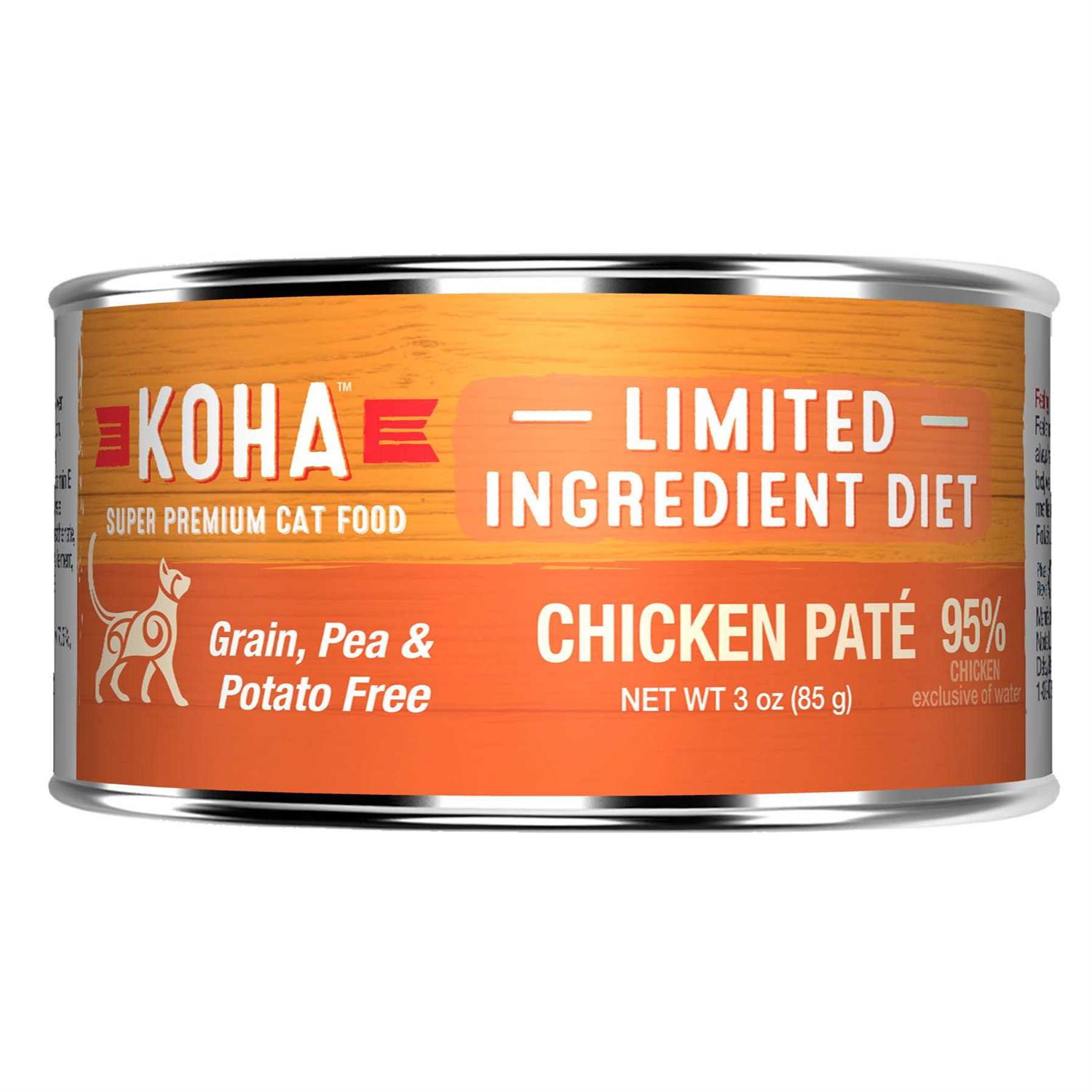 KOHA Grain & Potato Free Limited Ingredient Diet Chicken Pate Canned Cat Food - Pet Supplies online store