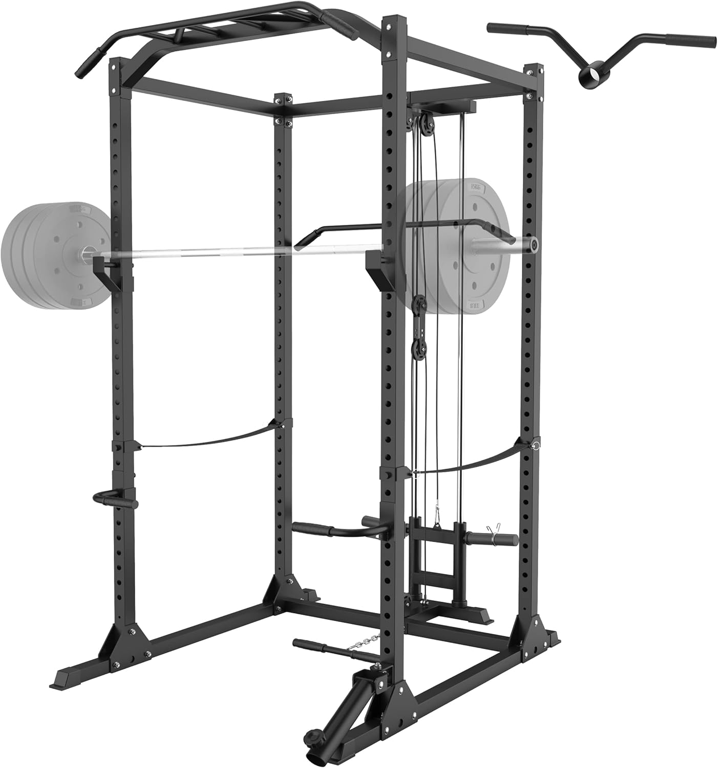 MAJOR LUTIE Smith Machine,Power Cage with Weight Bar and Landmine Commercial Home Gym Multifunctional Rack(2022 Upgrade)