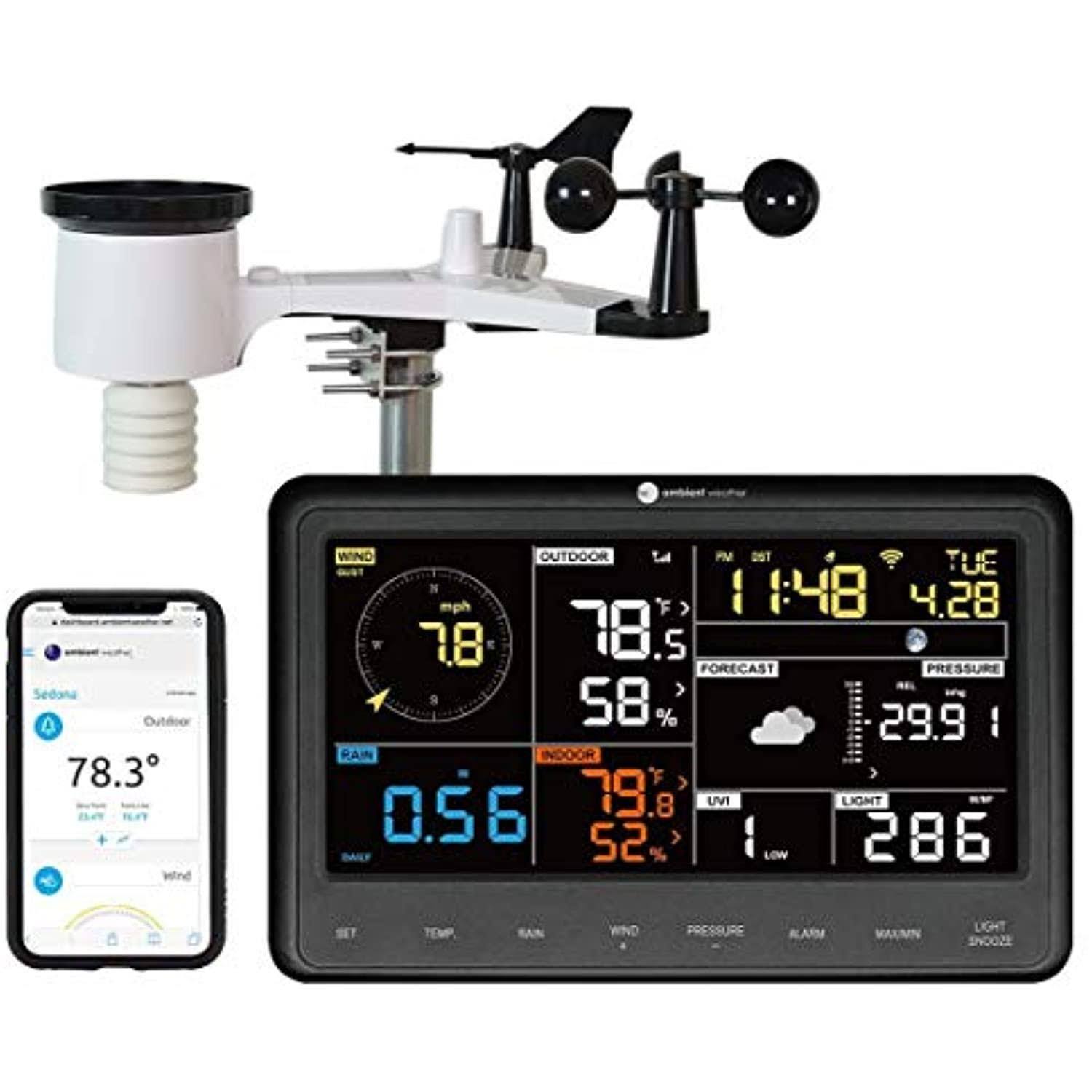 Ambient Weather WS-2902A Smart Weather Station with WiFi Remote