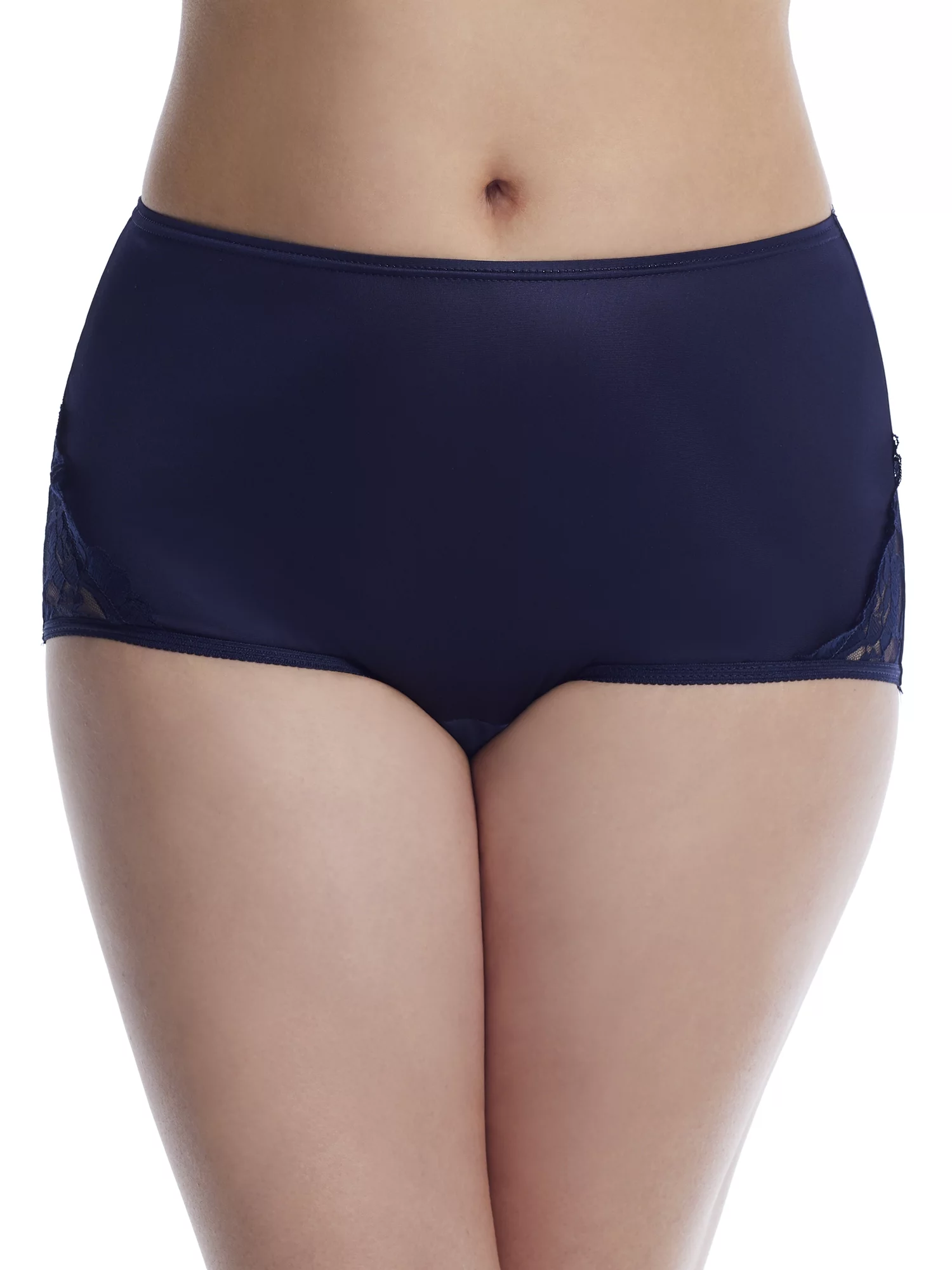 Women's Vanity Fair 13011 Perfectly Yours Lace Nouveau Brief Panty - 3 Pack (Mist/Fawn/Navy 8)