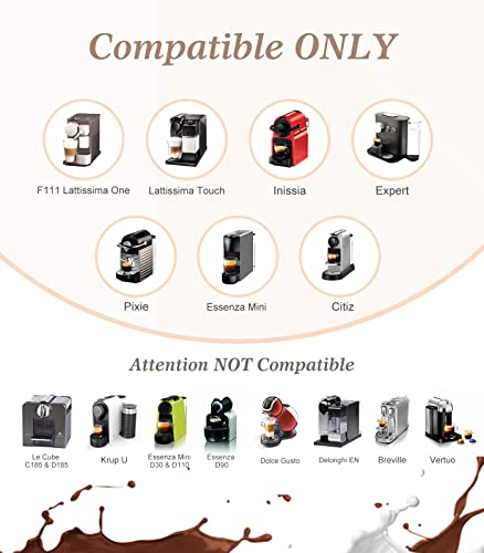 LIHONG Reusable Coffee Capsules for Nespresso Original Line, Stainless Steel Refillable Coffee Pods Kit, Contains 2 Reusable Espresso Pods, 100 Lids+ Finger Mit+ Steel Spoon