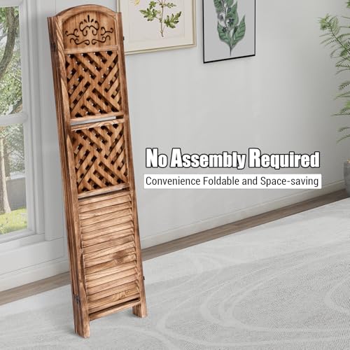 5.6FT Tall Room Divider,Japanese Room Divider 6 Panel Shoji Screen Room Dividers,Folding Wooden Privacy Partition 67 in for Room Separation Home Office Garden(Shoji 6 Panel)