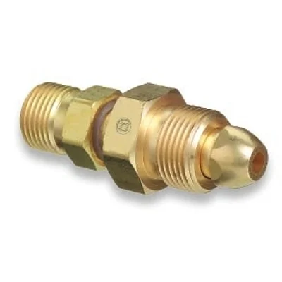 Brass Cylinder Adaptor, Cga-580 Nitrogen X Cga-320 Carbon Dioxide | Bundle of 2 Each