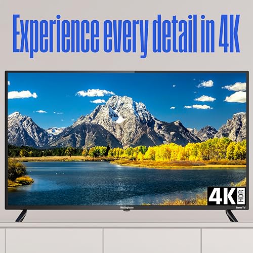 Westinghouse Roku TV - 43 Inch Smart TV, 4K UHD QLED Television w/HDR 10+, Dolby Vision, Wi-Fi & Mobile App Connectivity, Flat Screen Compatible w/Apple HomeKit, Alexa, & Google Assistant