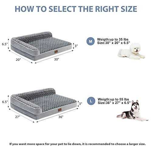BFPETHOME Large Orthopedic Bed for Large Dogs-Big Waterproof Sofa Dog Bed with Removable Washable Cover, Large Dog Bed with Waterproof Lining and - Pet Supplies online store