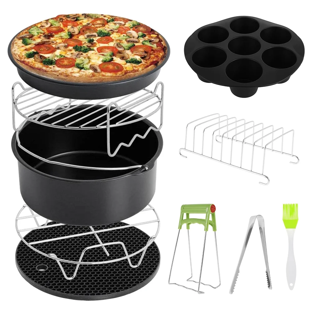 Willstar General Air Fryer Accessories 10 Pcs Compatible for Oer 3.5 Litre Air Fryers Deluxe Deep Fryer Accessories