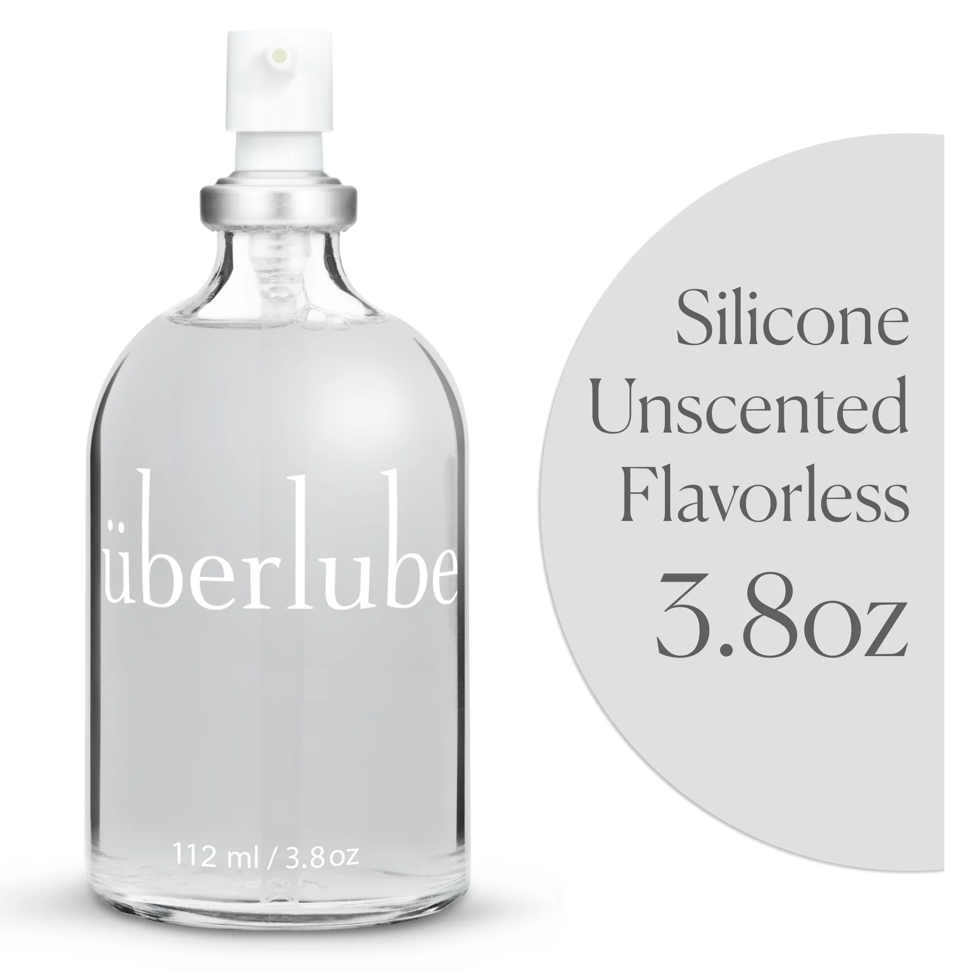 Uberlube Luxury Lubricant | Latex-Safe Natural Silicone Lube with Vitamin E | Unscented, Flavorless, Zero Residue, Works Underwater - 112ml - Radiant Selections