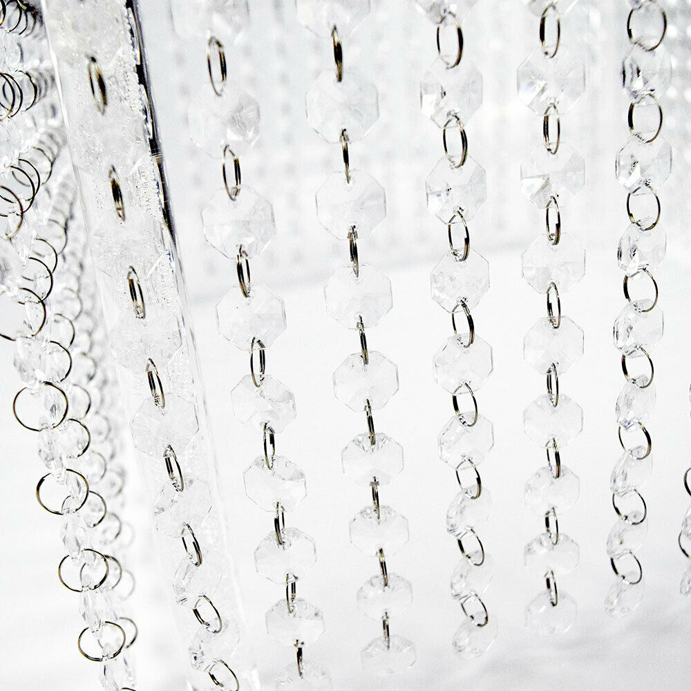 Miumaeov Set of 3 Clear Acrylic Cake Stands Square Cupcake Stands Dessert Display with Crystal Pendants