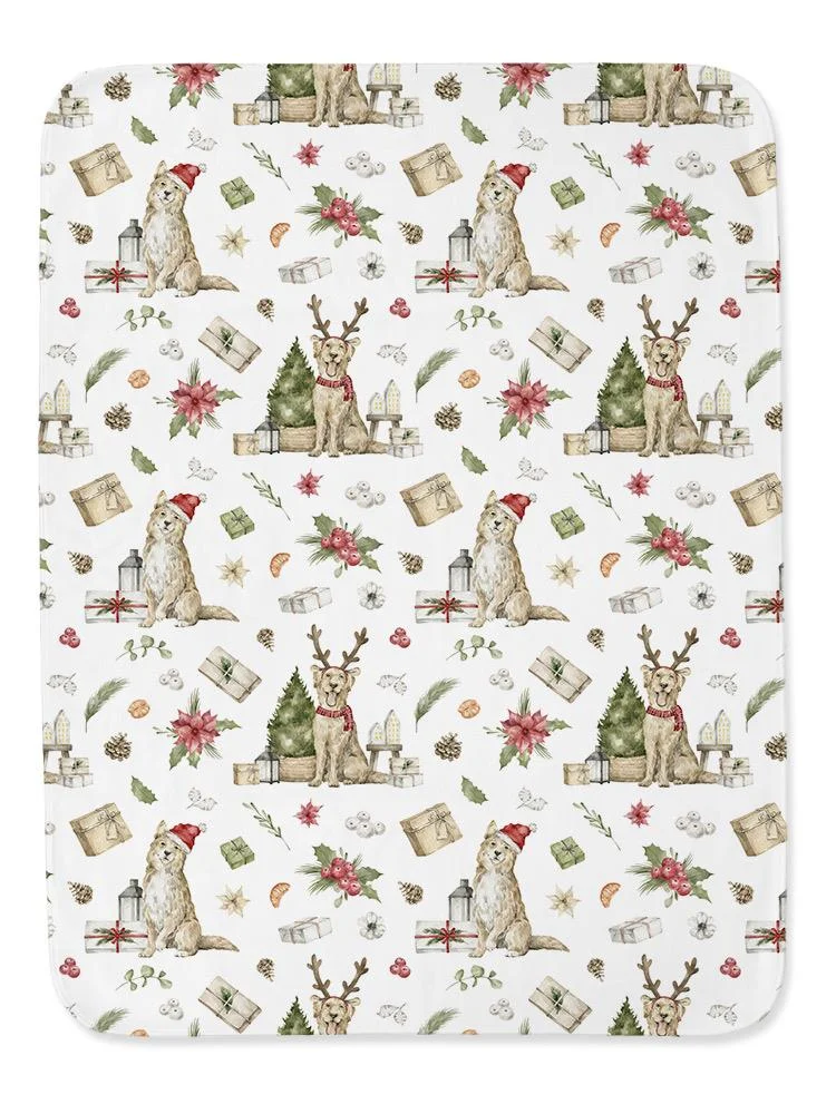 Sitting Christmas Dogs Blanket  -Image by Shutterstock,