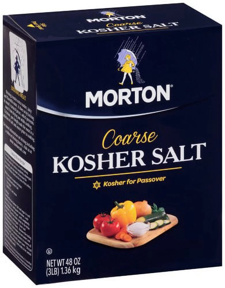 Morton Coarse Kosher Salt, 48 Oz (Pack of 6)
