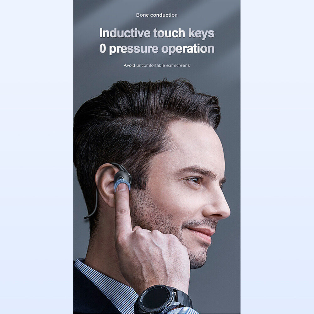 Bluetooth 5.0  Wireless Bone Conduction Headsets Open Ear Headphones MIC