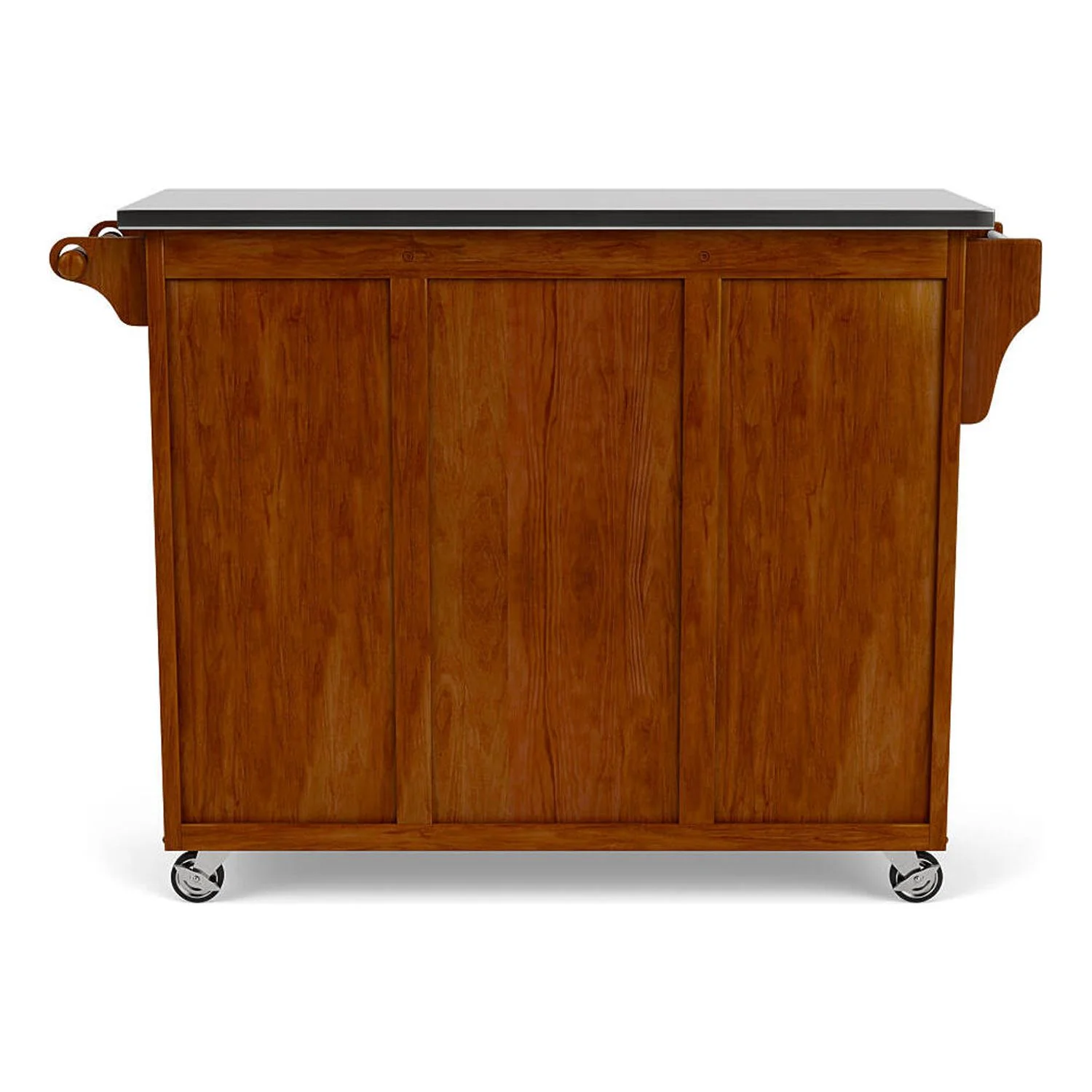 Homestyles Create-a-Cart Solid Wood Kitchen Cart in Cherry/Stainless Steel Top - Radiant Selections