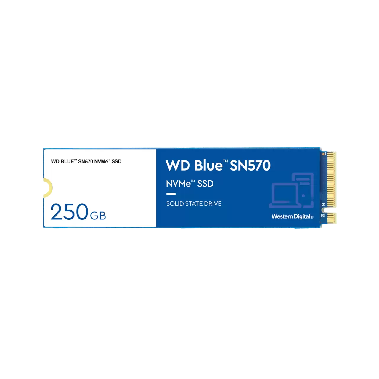 Western Digital 250GB WD Blue SN570 NVMe SSD, Internal M.2 2280 Solid State Drive - WDS250G3B0C