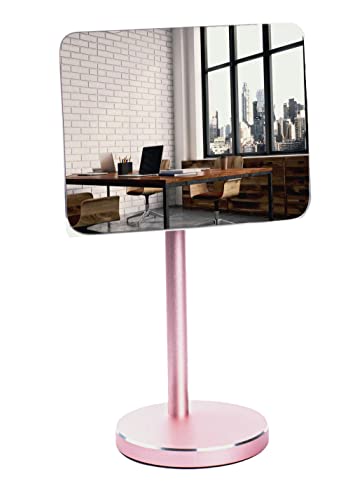 Desk and Cubicle Mirror to See Behind You, Silver Stand with Detachable Wide Angle Real Glass Mirror, Small & Discrete, Beautiful Design, Perfect Curvature for an exceptionally Clear View