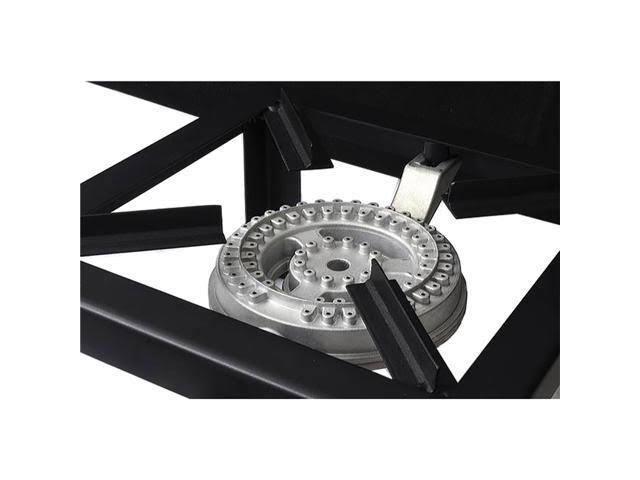 Basecamp Triple Burner Angle Iron Camping Stove, Black