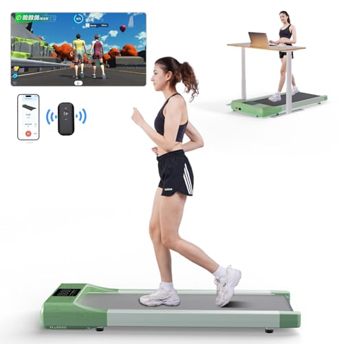 SupeRun Walking Pad, 2024 Newest Walking Pad Treadmill, 2 in 1 Under Desk Treadmill for Home Office, Portable Walking Treadmill with Remote Control LED Display Installation Free