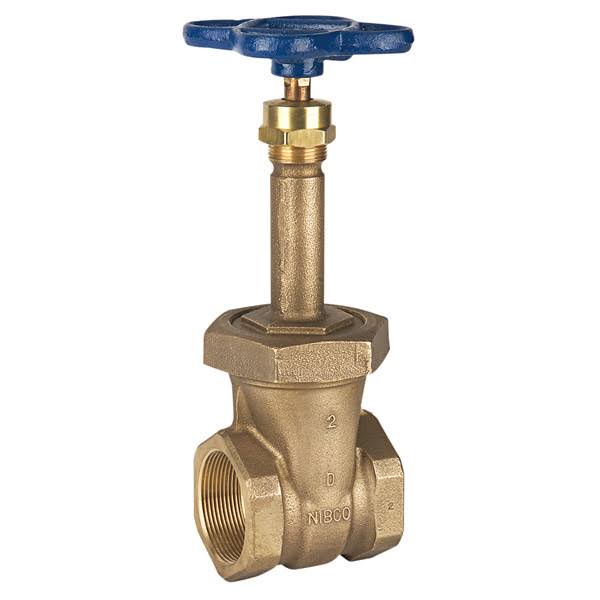 Nibco Gate Valve 2-1/2x22 Threaded Rising Stem Bronze T134212