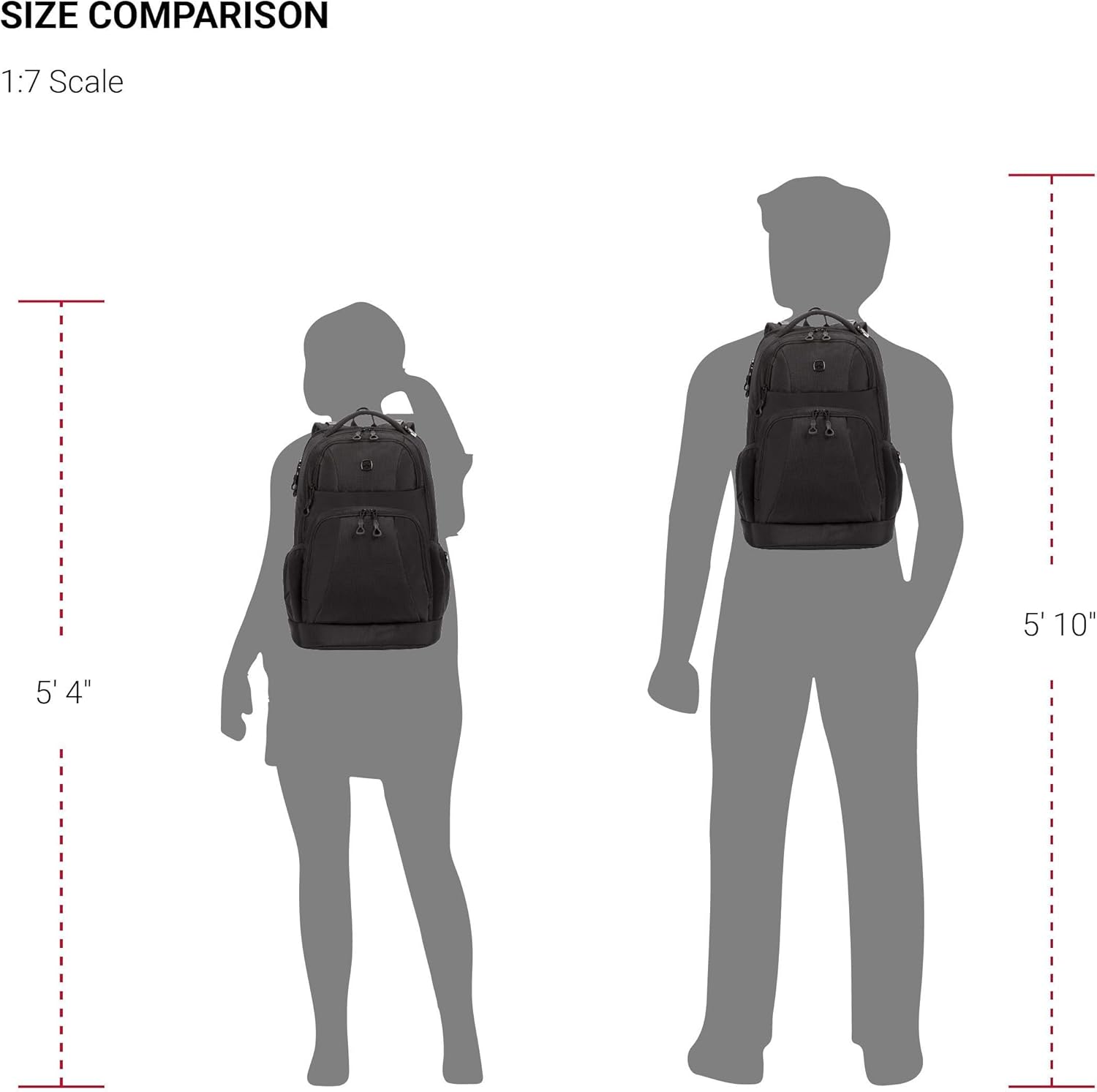 SwissGear 5698 Laptop Backpack, Black, 17-Inch