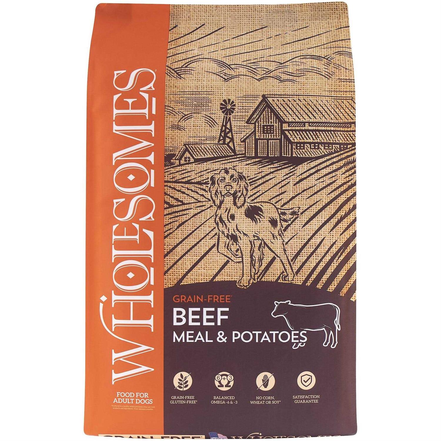 Wholesomes Grain Free Beef Meal & Potatoes Recipe Dry Dog Food - Pet Supplies online store