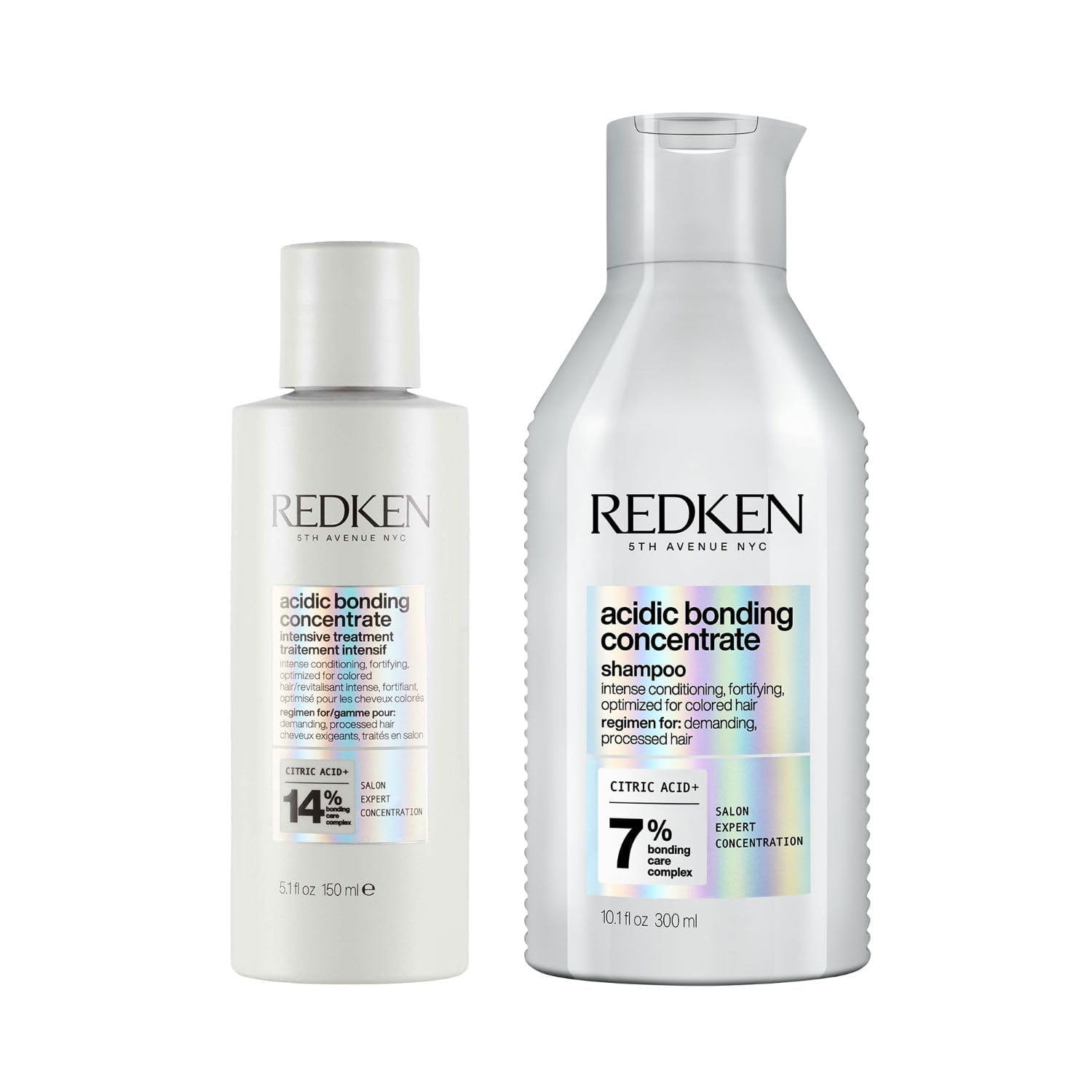 Redken Bonding Shampoo & Intensive Pre-Shampoo Treatment for Damaged Hair | Acidic Bonding Concentrate | Repair and Strengthen Weak Hair Bonds | For All Hair Types | 10.1 Fl Oz