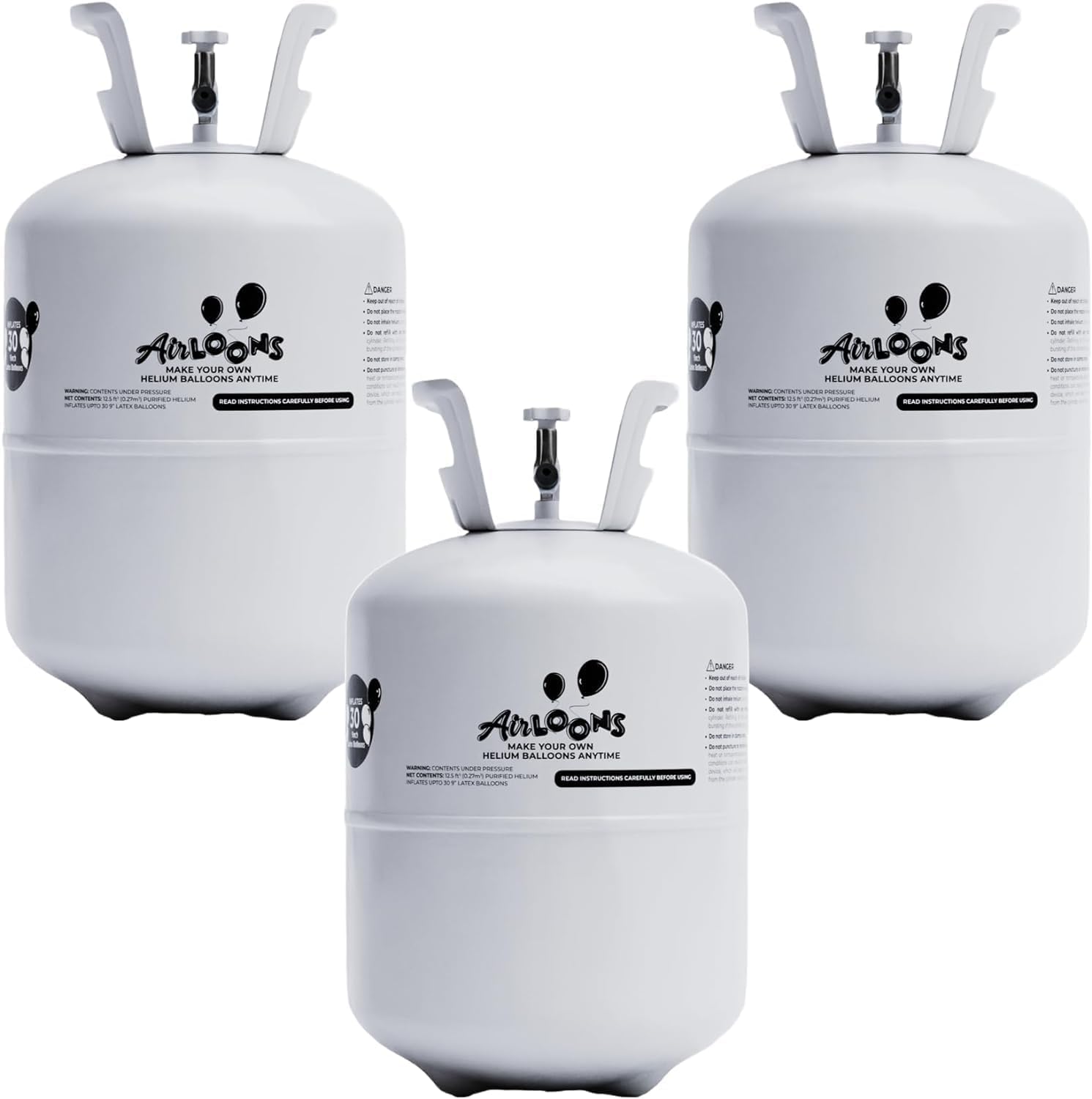 Purified Helium Tank - Inflate up to 90 Latex Balloons | 7 cu. ft. Cylinder for Longer Float Time | Balloon Pump Kit for Birthday Decorations, New Year's, Valentine's Day Home Decorations