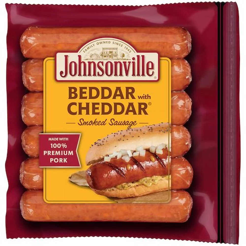 Johnsonville Fully Cooked Beddar with Cheddar Smoked Sausage Links, 14 Ounce -- 10 per Case.