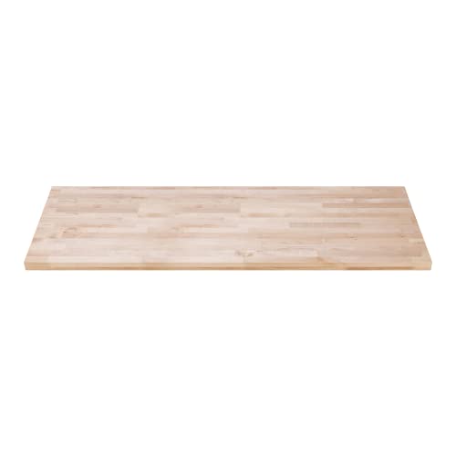 Butcher Block Work Bench Top - 30 x 48 x 1.5 in. Multi-Purpose Maple Slab for Coffee Table, Office Desk, Cutting Board, Bar Table - Natural Finish Table Top and Compatible Base Leg Units by DuraSteel