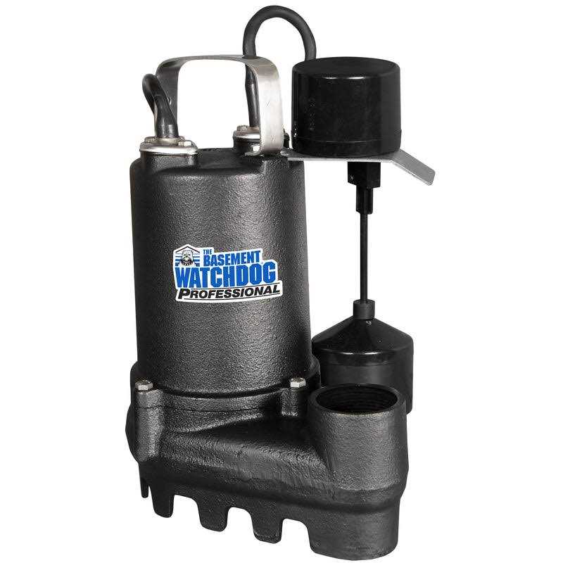 The Basement Watchdog Professional 1/2 HP 4,300 GPH Cast Iron Vertical Float Switch AC Sump Pump - Shop Hardware Tools Online Store
