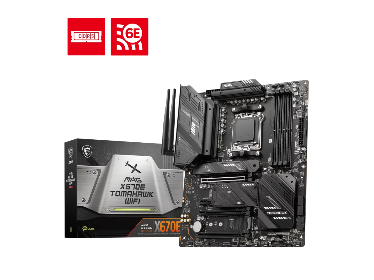 MSI MAG X670E TOMAHAWK WIFI AM5 AMD X670E SATA 6Gb/s ATX Motherboard