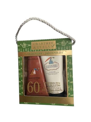 Crabtree & Evelyn Gardeners Hand Therapy Cream and Hand Scrub Set, 3.5oz EACH